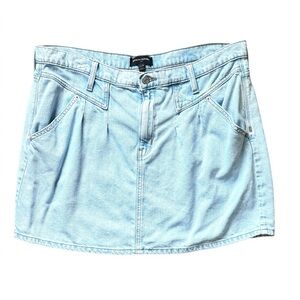 Banana Republic Blue Pleated Mini Skirt